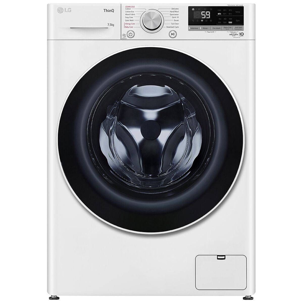 LG 7.5kg Front Load Washing Machine with Steam WV5 1275W Winning Appliances