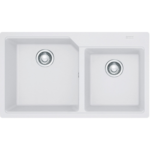 Franke Urban 1 and 3/4 Bowl Topmount Sink Polar White