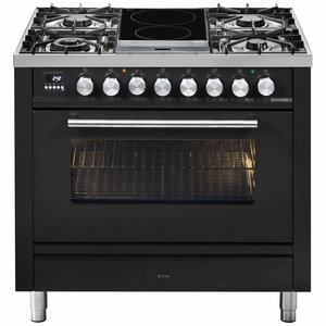 ILVE Professional Plus Series 90cm Dual Fuel Induction Double Oven with Milano Knobs