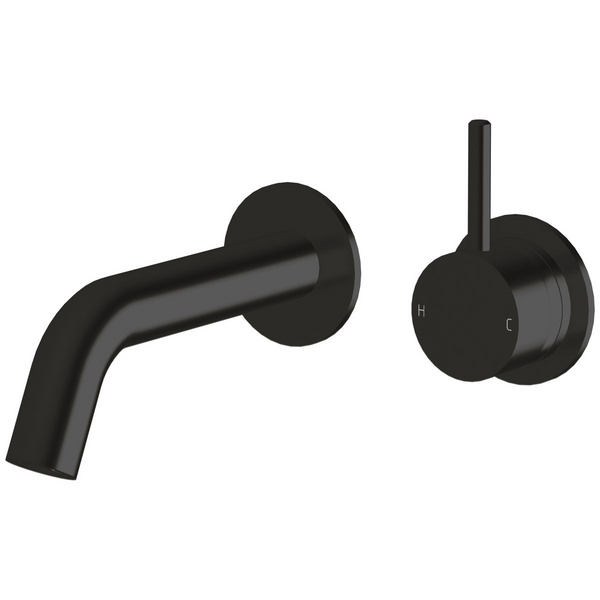 Sussex Taps Virgo Wall Basin or Bath Mixer Outlet System 150mm LUXPVD Matte Opium Black VGWBBMOS15001-58