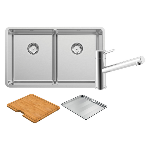 Abey Lucia Double Bowl Sink Pack LUA200T