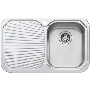 Oliveri Petite Single Bowl Left Hand Drainer Topmount Sink