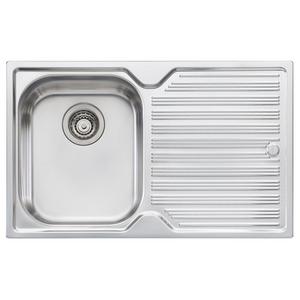 Oliveri Diaz Single Bowl Topmount Sink with Right Hand Drainer