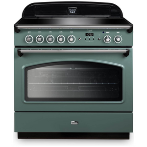 Falcon 90cm Classic FX Induction Freestanding Oven/Stove Mineral Green and Chrome CLA90FXEIMG-CH