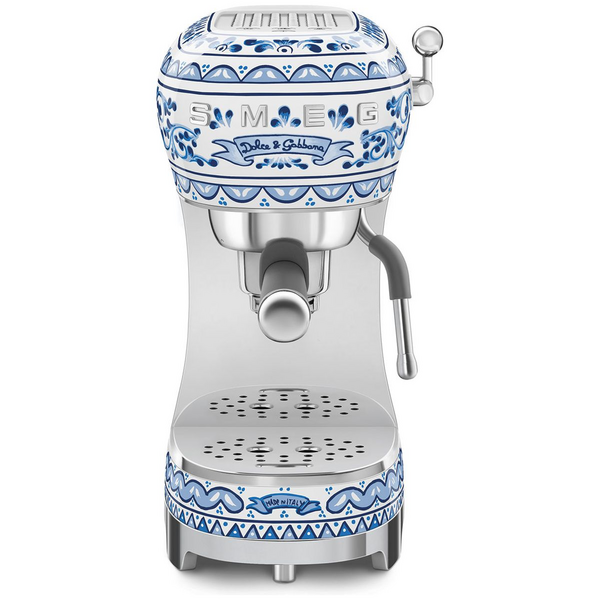 Smeg 50s Style Espresso Manual Coffee Machine Dolce & Gabbana Blu Mediterraneo ECF02DGBAU