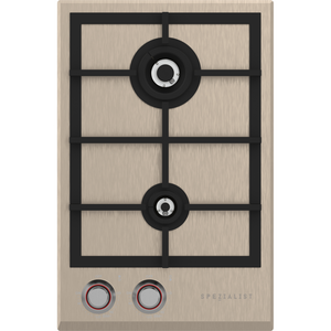 Spezialist 34cm 2 Burner Natural Gas Stainless Steel Plate Copper Finish Cooktop