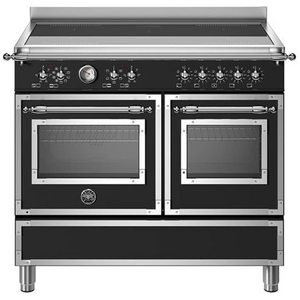 Bertazzoni 100cm Heritage Induction Matte Black Freestanding Double Oven