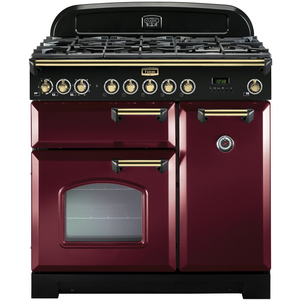 Falcon 90cm Classic Deluxe Cranberry Dual Fuel Freestanding Oven