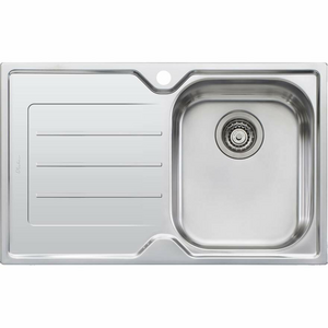 Oliveri Flinders Single Bowl Topmount Sink with Left-Hand Drainer