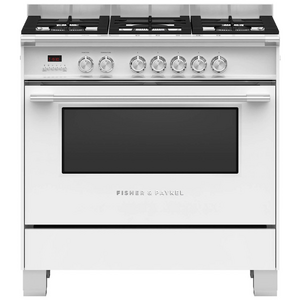 Fisher & Paykel 90cm Series 7 Classic Freestanding Dual Fuel Oven White