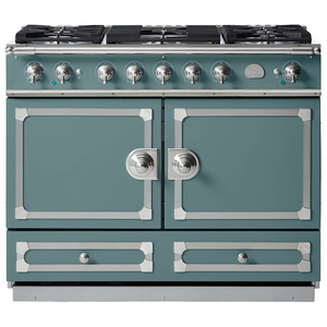La Cornue Cornufe 110cm Dual Fuel Freestanding Oven Ocean with Brushed Nickel