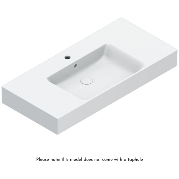 Catalano Premium 1000x470 Centre Bowl Basin Without Taphole Gloss White 0221010001