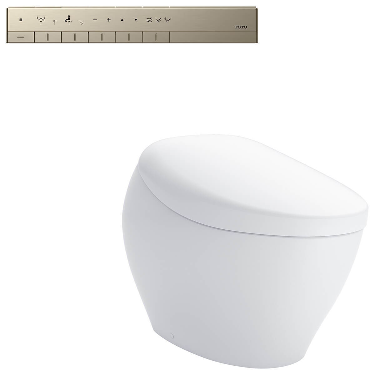 Toto Neorest NX I Wall Faced Smart Toilet Suite Brushed Nickel