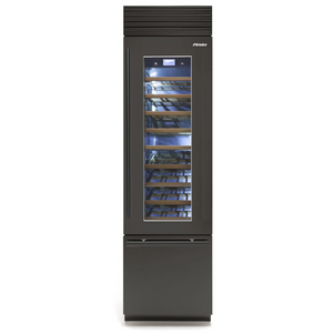 Fhiaba 60cm X-Pro Wine Cellar with Beverage Drawer Right Hinge - Satin Steel