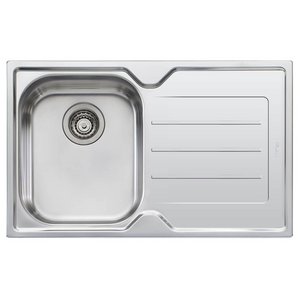 Oliveri Flinders Single Bowl Topmount Sink with Right-Hand Drainer