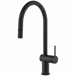 Gessi Inedito Pull Out Dual Function Spray Kitchen Mixer Tap Black