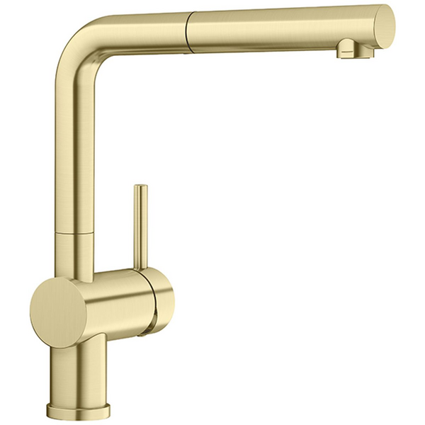 Blanco LINUS-S Pull Out Mixer Tap Satin Gold 526685