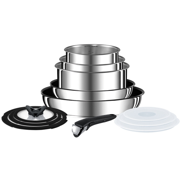 Tefal Virtuoso 4 Piece Stainless Steel Induction Cookware Set Brand New
