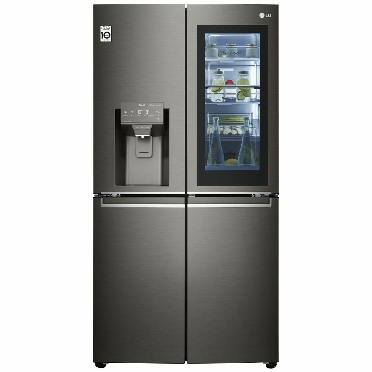 LG 637L French Door Instaview Fridge with Ice Maker Water