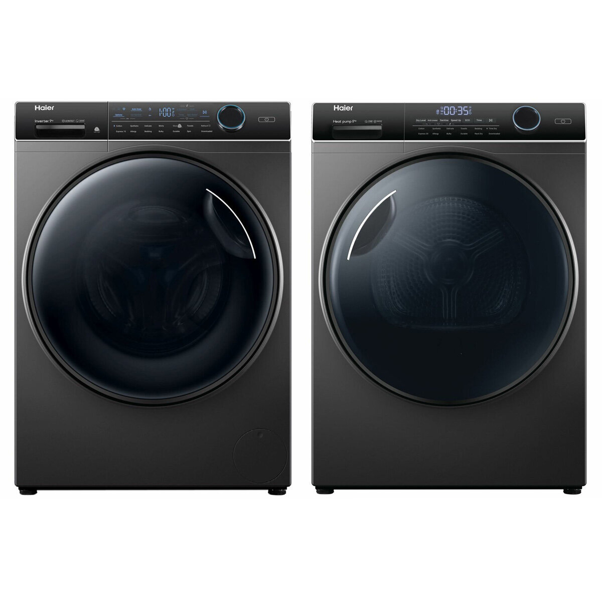 Haier 9kg Front Load Washer 8kg Heat Pump Dryer Laundry Pack HWF90ANB1HDHP80ANB1 Winning Appliances