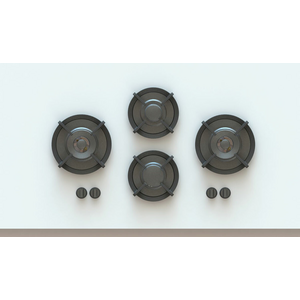 Pitt Dempo 4 Burner Natural Gas Cooktop Professional Brass