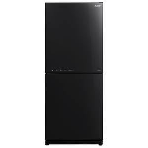 Mitsubishi Electric 421L Bottom Mount Refrigerator Brilliant Black Glass