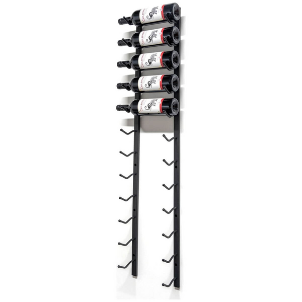 KingsBottle 12 Bottle C-Type Label Display Wall Mounted Metal Wine Rack WMRC-01D12B