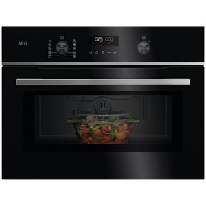 AEG 45cm Compact Built-in Combi-Microwave Oven Black