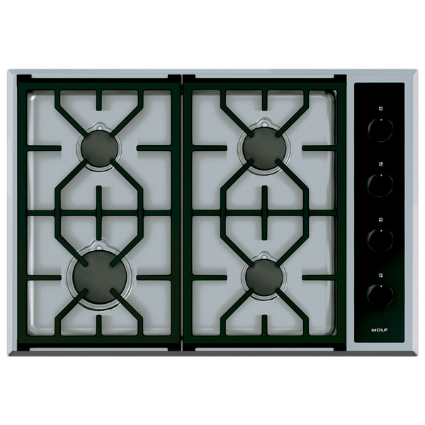 WOLF 76cm Professional Natural Gas Cooktop ICBCG304P S Winning