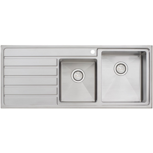 Oliveri Apollo 1 and 3/4 Bowl Left Hand Drainer Sink