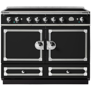 La Cornue Cornufe 110cm Induction Freestanding Oven Matte Black with Polished Chrome