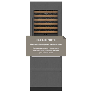 Sub-Zero Designer Dual Zone Integrated Wine Storage Cabinet with Refrigerator Drawers - Right Hinge ICBDET3050WRRH