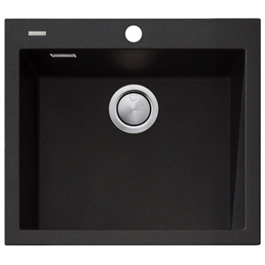 Oliveri Santorini Large Bowl Topmount Sink Black