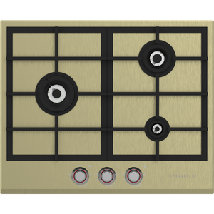 Spezialist 64cm Stainless Steel Plate Brass Surface Natural Gas Cooktop