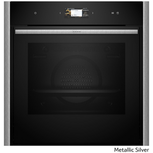 NEFF 60cm Pyrolytic Slide & Hide Oven with Added Steam Metallic Silver B69VS73Y0A-MS