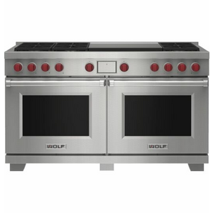 WOLF 152cm Freestanding Dual Fuel Oven/Stove with Dual Griddle - LPG Gas