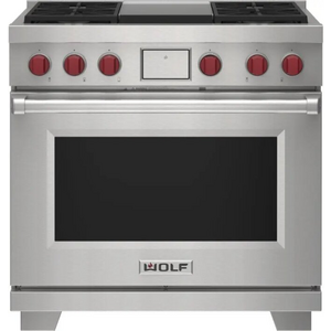 WOLF 91cm Freestanding Dual Fuel Oven/Stove with Teppanyaki - LPG Gas