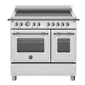 Bertazzoni Heritage Series 90 cm Induction Top with Electric Double Oven Cooker Stainless Steel