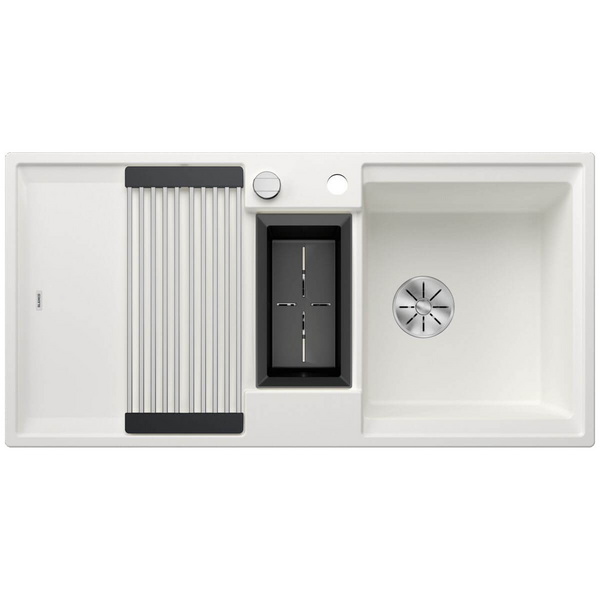 Blanco Adira 6S Single Bowl Sink with Additional Bowl and Left Hand Drainer White 528134