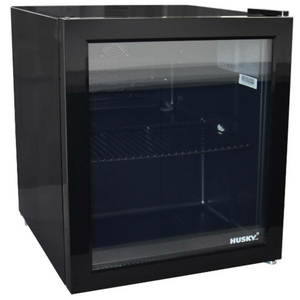 Husky 48L Glass Door Bar Fridge Black
