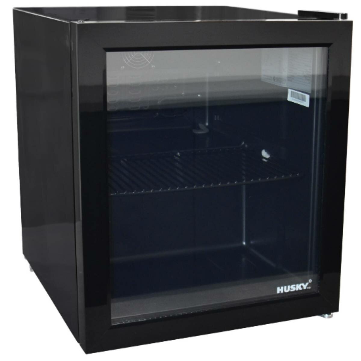Black glass door shop bar fridge