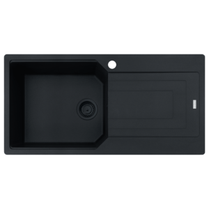Franke Urban 1000mm Single Bowl Topmount Sink with Right Hand Drainer - Matte Black