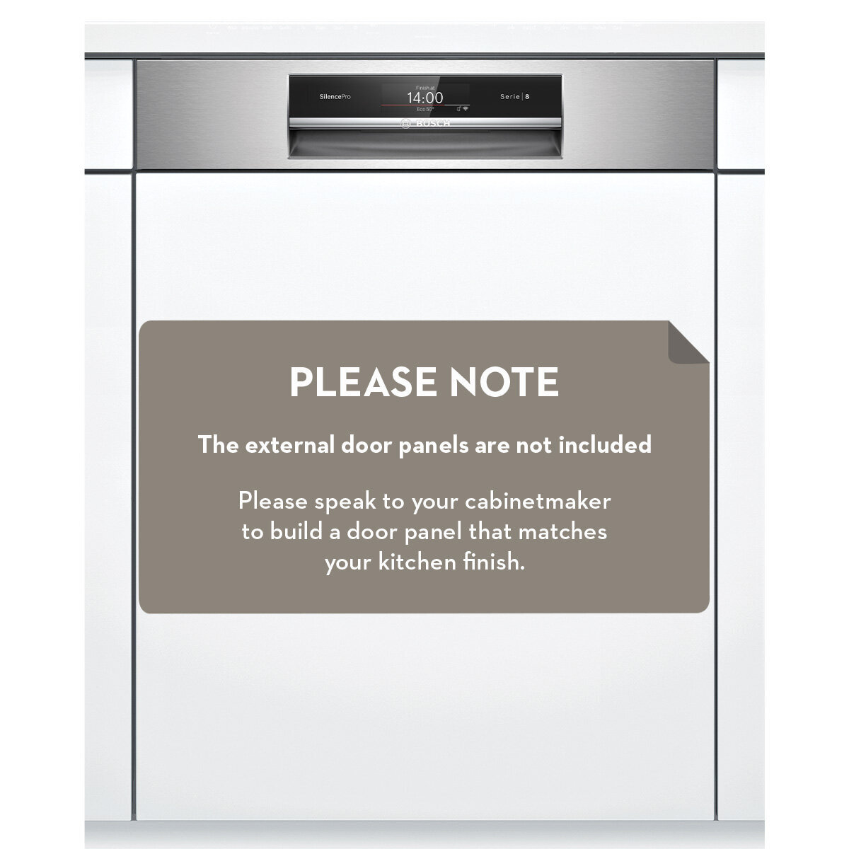 Bosch Serie 8 Semi Integrated Tall Tub Dishwasher SBI8EDS01A