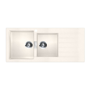 Abey Schock Signus 1& 3/4 Bowl Topmount Sink with Right Hand Drainer Polaris