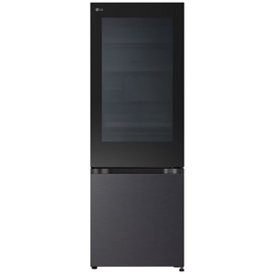 LG 340L Bottom Mount Fridge with Instaview Matte Black