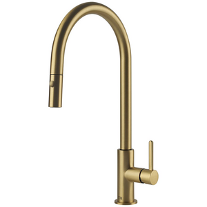 Turner Hastings Naples Pull Out Sink Mixer Brushed Brass