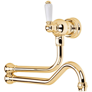 Shaws by Perrin & Rowe Wall Mounted Pot Filler Polished Brass