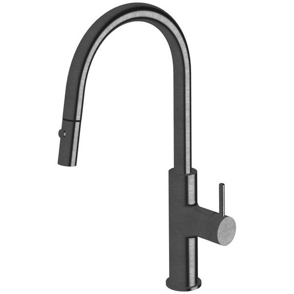 Sussex Taps Virgo Sink Mixer Pull Out Spray Tap LUXPVD Brushed Smoke Gunmetal VGSMPOS01-54