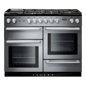 Falcon 110cm Nexus Freestanding Dual Fuel Oven/Stove Stainless Steel and Nickel