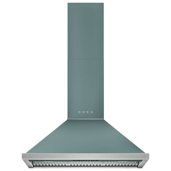 Smeg 90cm Portofino Decorative Wall Rangehood Emerald Green KCU94EGM
